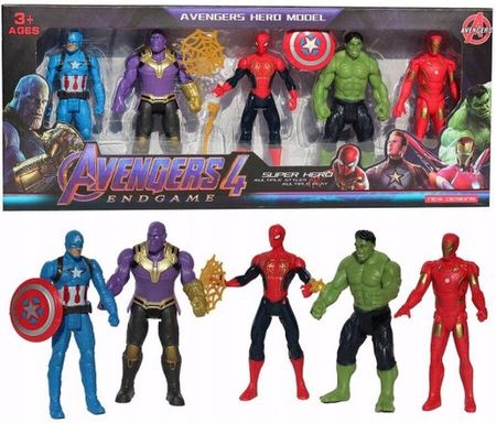 Avengers Figurki Thanos Spiderman Hulk Iron Zestaw