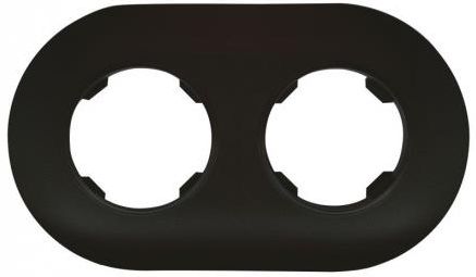 Electromalt Ramka Podwójna Plastikowa Okrągła Czarna Oval SEU5002B