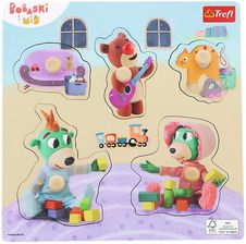 Zdjęcie Trefl Układanka drewniana Trefliki Bobaski i Miś 5el. 61621 - Żnin