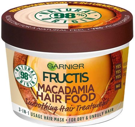 Garnier Fructis Hair Food Macadamia Maska do włosów suchych i niesfornych 400 ml