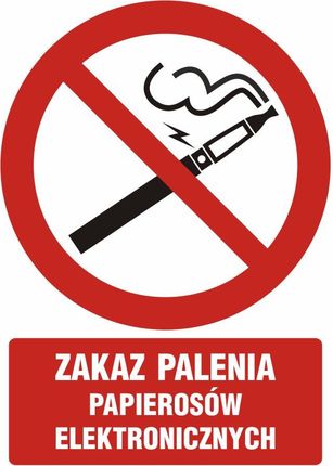 Tdc Zakaz Palenia Papierosów Elektronicznych 21X29 7 Cm Folia (GC070DJFN)