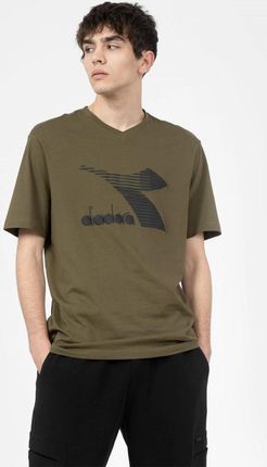 Męski t-shirt z nadrukiem DIADORA SS DRIFT - oliwkowy/khaki