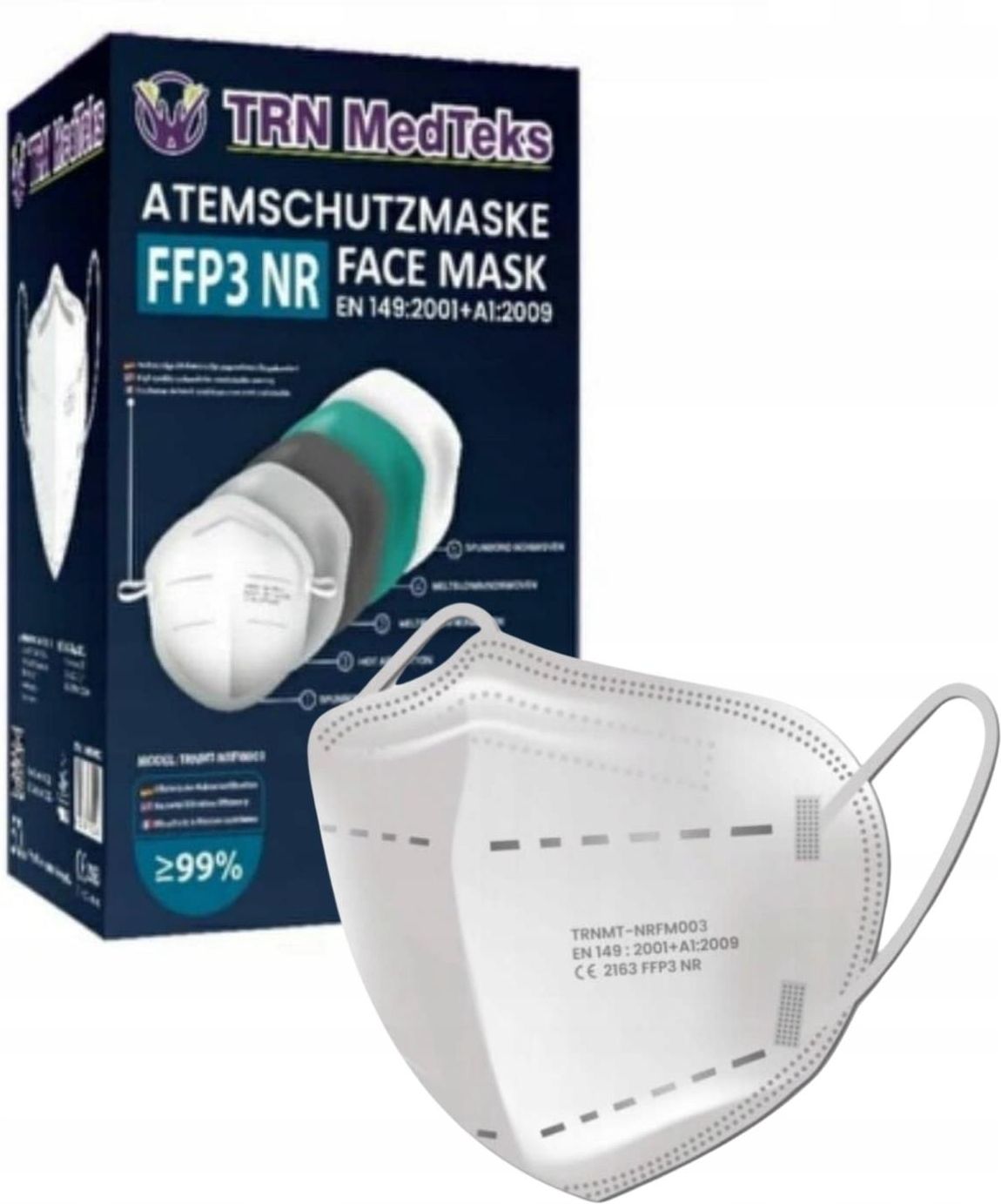 10X Maska Maseczka Ffp3 Ochronna Filtr 99% - Ceny i opinie - Ceneo.pl