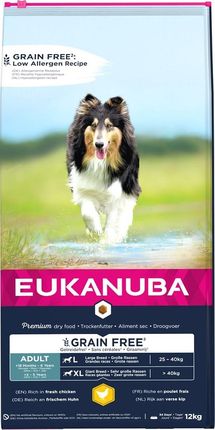Eukanuba Grain Free Kurczak dla dorosłych psów ras dużych i olbrzymich 2x12kg