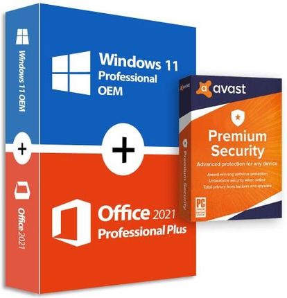 Windows 11 Pro + Office 2021 Pro Plus + Avast Premium Security