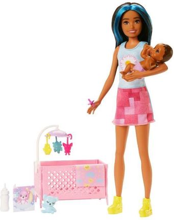 Barbie Opiekunka Usypianie maluszka + Lalka i bobas HJY34