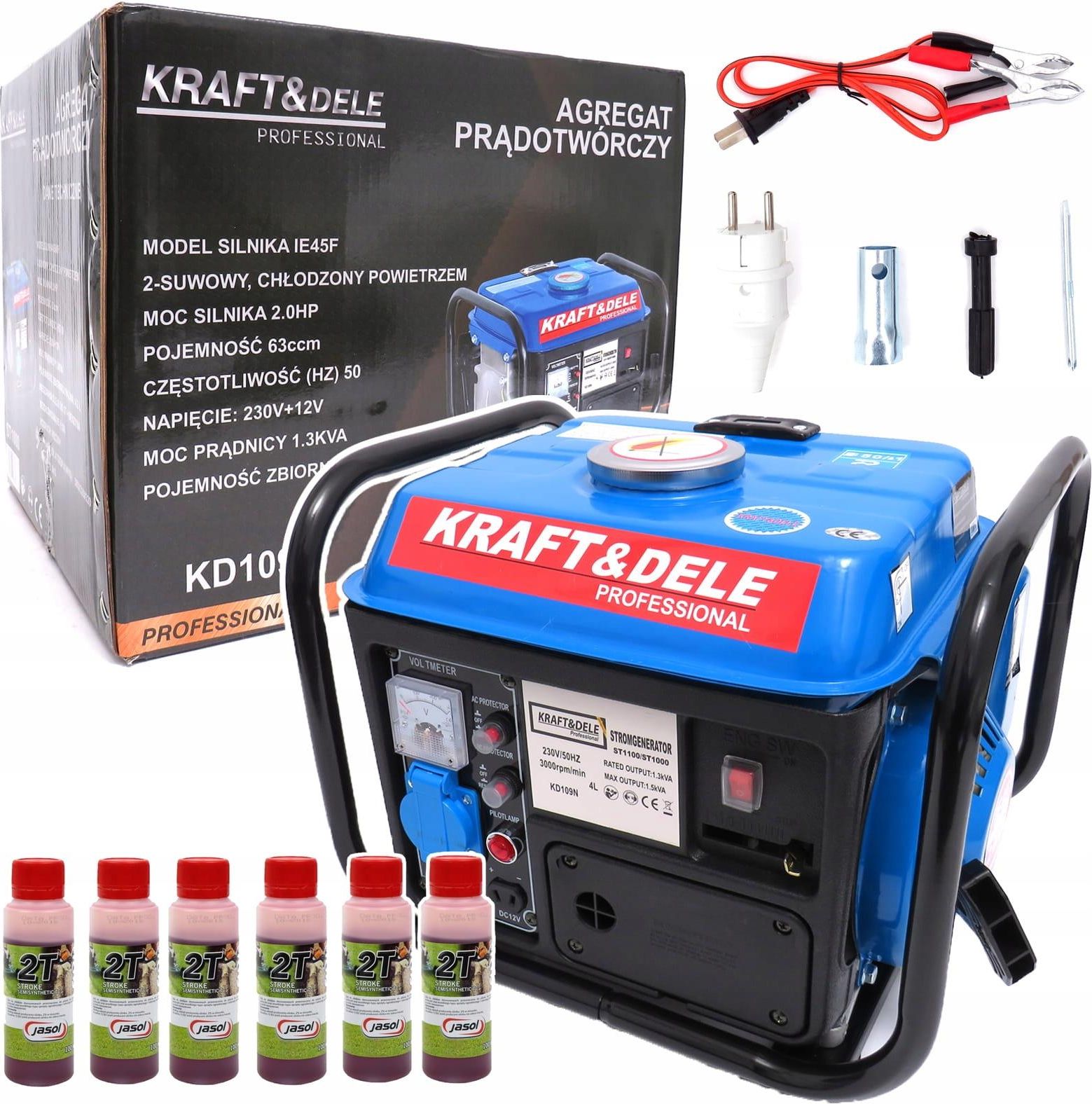 Generator prądu Agregat Prądotwórczy 1500W 2KM 230V 6x Olej - Opinie i ...