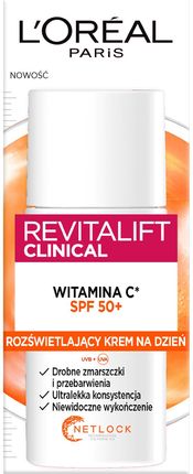 Krem L'Oreal Paris Revitalift Clinical Rozświetlający z witaminą C i SPF 50+ na dzień 50ml