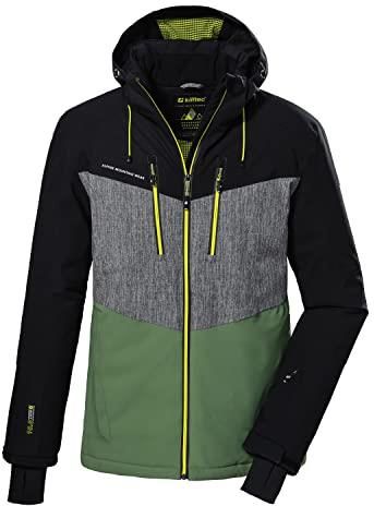 killtec heren Ski-jack/functioneel jack met afritsbare capuchon en sneeuwvanger KSW 47 MN SKI JCKT, stahlblau, M, 41978-000