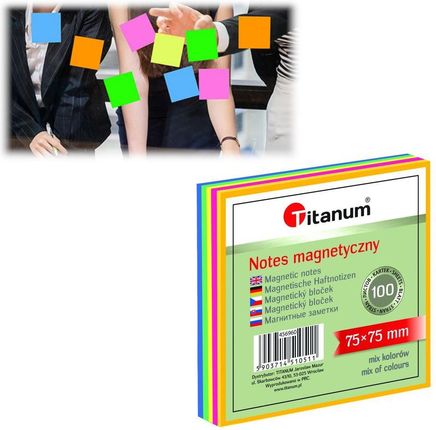 Titanum Karteczki Elektrostatyczne Notes 75X75Mm 100K Mix