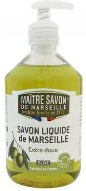 Maitre Savon De Marseille Savon Liquide De Marseille Olive Liquid Soap 1000 ml Marsylskie Mydło W Płynie Oliwkowe 1000 ml