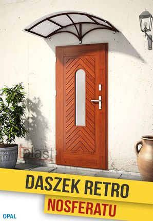 Daszek nad drzwi retro Nosferatu 180x90cm - MLECZNY OPAL