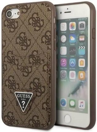Guess Guhci8P4Tpw Iphone 7/8 Se 2020 / 2022 Hardcase Brązowy/Brown 4G Triangle Logo Cardslot