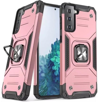 Wozinsky Ring Armor Tough Hybrid Case Cover + Magnetic Mount Pour Samsung Galaxy S22 (S22 Plus) Rose