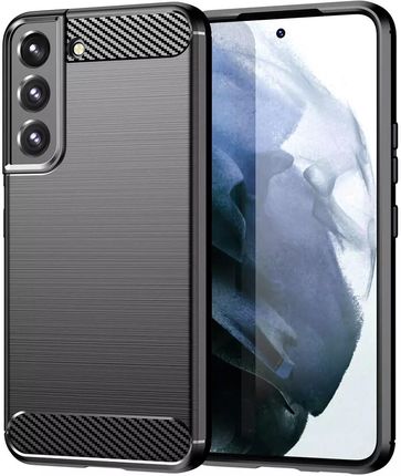 Etui Na Telefon Carbon Case Do Samsung Galaxy S23+ Elastyczny Silikonowy Karbonowy Pokrowiec Czarne