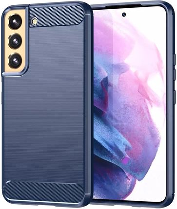 Etui Na Telefon Carbon Case Do Samsung Galaxy S23+ Plus Elastyczny Silikonowy Karbonowy Pokrowiec Niebieskie