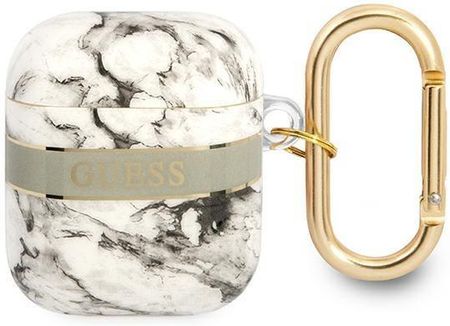 Guess Gua2Hchmag Airpods Cover Szary/Grey Marble Strap Collection