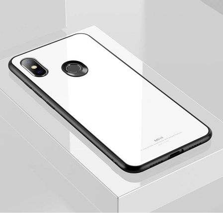Msvii Tempered Glass Case Etui Pokrowiec Nakładka Ze Szkła Hartowanego Xiaomi Mi 8 Se Biały