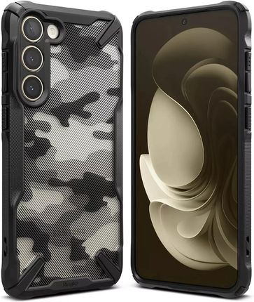 Etui Ochronne Ringke Fusion X Design Do Samsung Galaxy S23+ Plus Camo Black Czarne