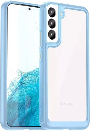Etui Na Telefon Outer Space Case Do Samsung Galaxy S23 Pokrowiec Z Elastyczną Ramką Niebieskie