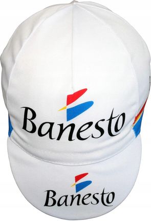 Apis Czapka Kolarska Pod Kask Banesto Retro Biały - zdjęcie 3