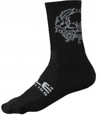 Alé Cycling Ale Skull Socks Nero Black 44 47 Czarny