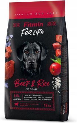 Fitmin Dog For Life Beef & Rice Karma Dla Psów Z Wołowiną I Ryżem 12Kg