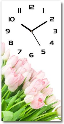 Wallmuralia.Pl Zegar Ścienny Cichy Różowe Tulipany 30X60Cm (Plzsp30X60Cf22467427)