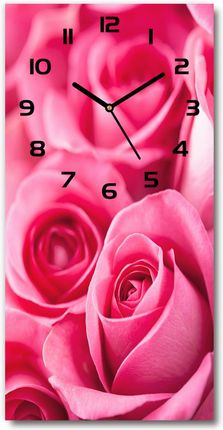 Wallmuralia.Pl Nowoczesny Zegar Ścienny Różowe Róże 30X60Cm (Plzsp30X60Cf62775454)