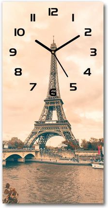 Wallmuralia.Pl Zegar Ścienny Wieża Eiffla Paryż 30X60Cm (Plzsp30X60Cf85485728)