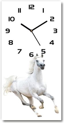 Wallmuralia.Pl Zegar Ścienny Biały Koń W Galopie 30X60Cm (Plzsp30X60Cf99028092)