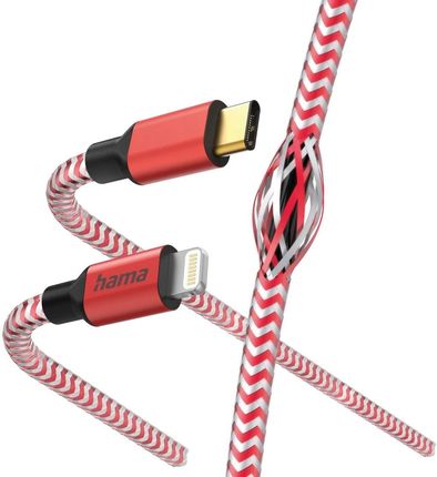 Hama Reflected USB-C - Lightning 1,5m czerwony (201562)