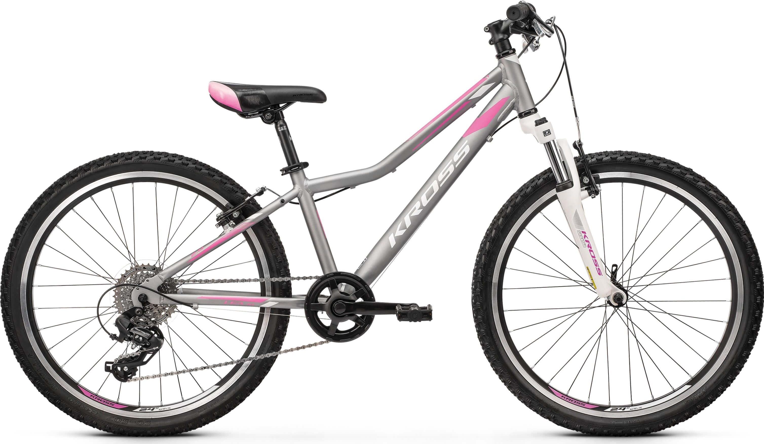 Kross Lea Jr 2.0 Srebrny Różowy Biały Mat 24 2022 Rowery Ceny i