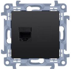 Zdjęcie Simon 10 Gniazdo Komputerowe Pojedyncze Rj45 Kat. 5E Czarny Mat [10] (C510149) - Pyskowice