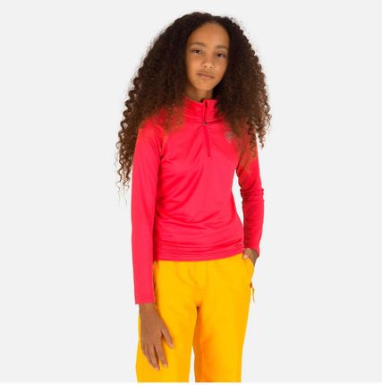Rossignol Bluzka Narciarska Dla Dzieci Girl 1/2 Zip Warm Stretch Termo Różowa