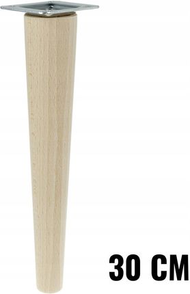 Noga Nóżka Drewniana Bukowa Prosta Zestaw 30 Cm