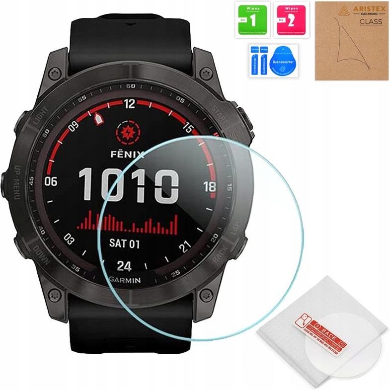 Cover Adesiva In Acciaio Inox Per Garmin Fenix 7X | Lunetta Protettiva Blu, Anti Graffio