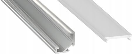 Lumines Profil Aluminiowy Narożny Do Taśm Led 1M Z Kloszem (C1SUR+KLOSZ1M)