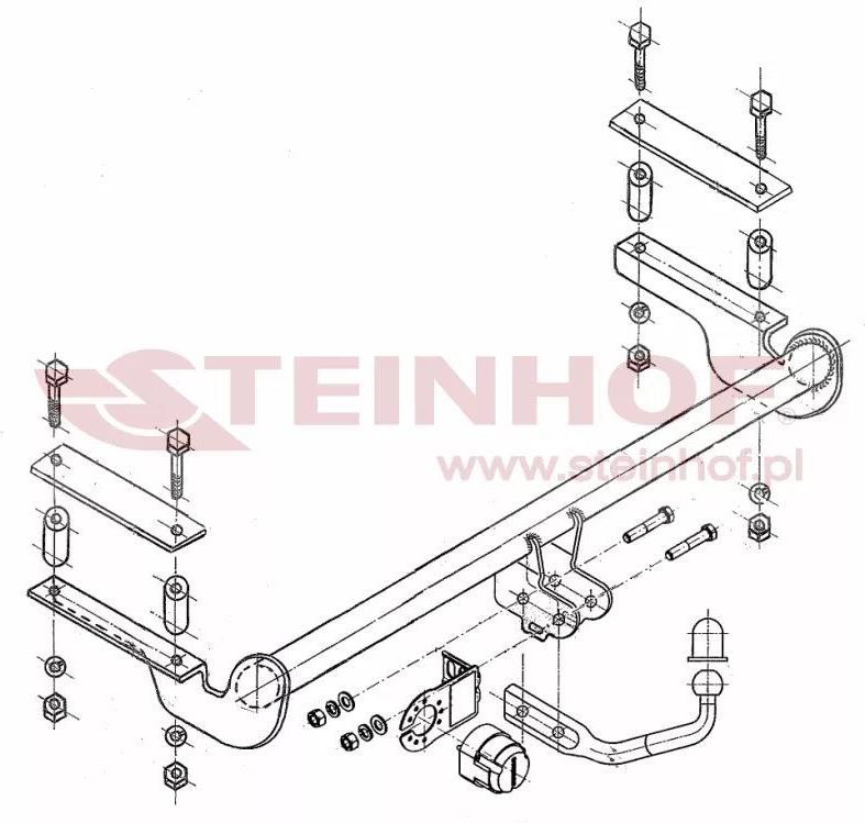 Gancio Traino Fisso STEINHOF Per Opel Astra II G (1998-2009) Con Kit Elettrico 7-Poli - 2