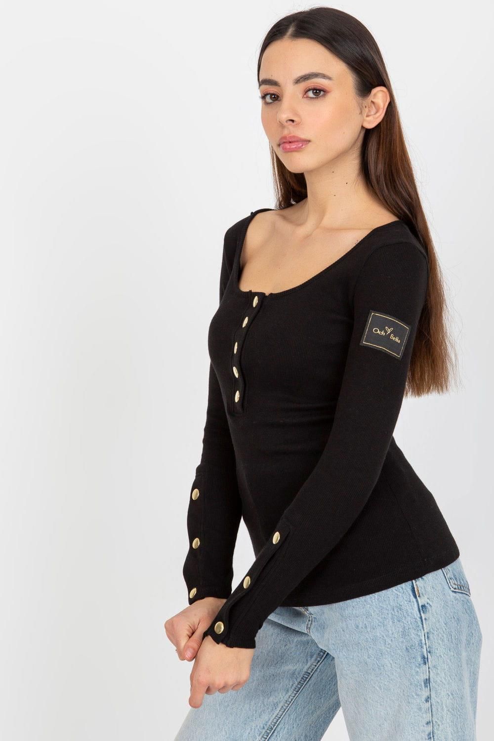 Bluzka Model TW-BZ-OB-048.08 Black - Och Bella - Ceny i opinie - Ceneo.pl