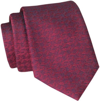 Krawat Angelo di Monti - Ciemnoczerwony, Drobny Wzór KRADM1973