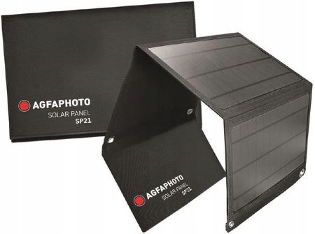 Panel Solarny Słoneczny Ładowarka do AGFAPHOTO 100PRO oraz inne DC 18V 2.1A / USB 5V 2.4A