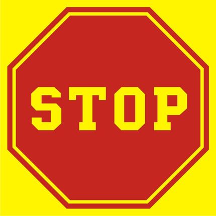 Tdc Stop (Tablica Do Oznaczenia Autobusu Szkolnego) 36X36 Cm Pcv 1mm (SA032E4PO)