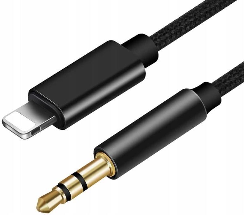 Apple - いけしょ Kabel Przejściówka Iphone Do Aux Jack Audio Czarny (2Be38763