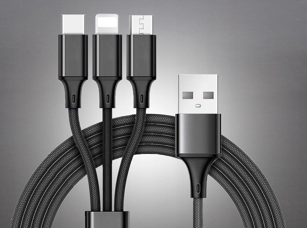 iPhone - みりか Kabel Ładowarka 3W1 Do Iphone Microusb Usb-C - Kable