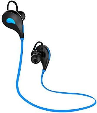 Sportowe Słuchawki Bluetooth Do Samsung Galaxy A40, Bezprzewodowe, Przyciski, Zestaw Głośnomówiący, Uniwersalne, Niebieskie