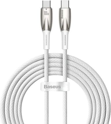 Kabel USB-C do USB-C Baseus Glimmer, 100W, 2m (biały)