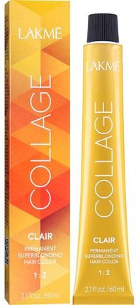 Super rozjaśniający krem ​​do koloryzacji włosów - Lakme Collage Clair Superblonding Creme 1+2 12.30