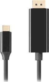 Kabel USB Lanberg LANBERG Kabel USB-C M ->DisplayPort M 0.5m 4K 60Hz czarny