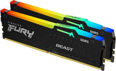 Pamięć RAM Kingston Fury Beast Black RGB DDR5 16GB 5600MHz CL36 (KF556C36BBEAK216)